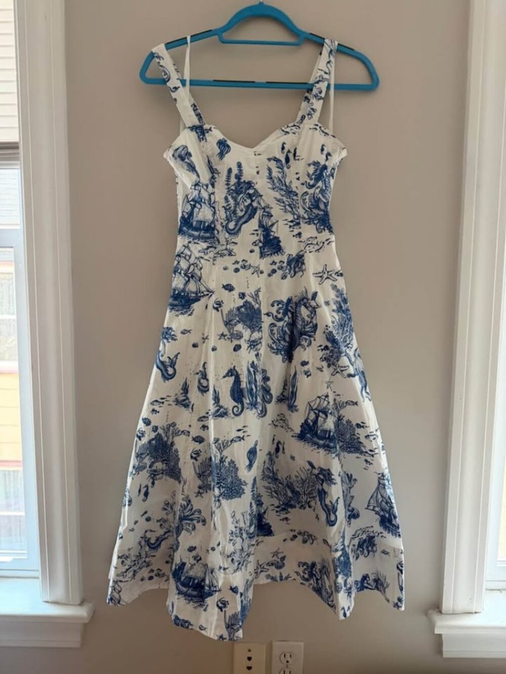 Avec Les Filles Nautical Toile Midi Dress